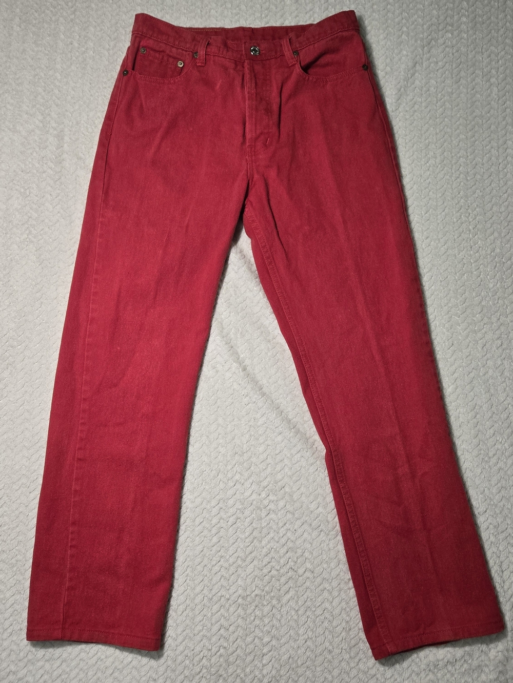 Levi's Men's Red Straight Jeans - Picture 1 of 13